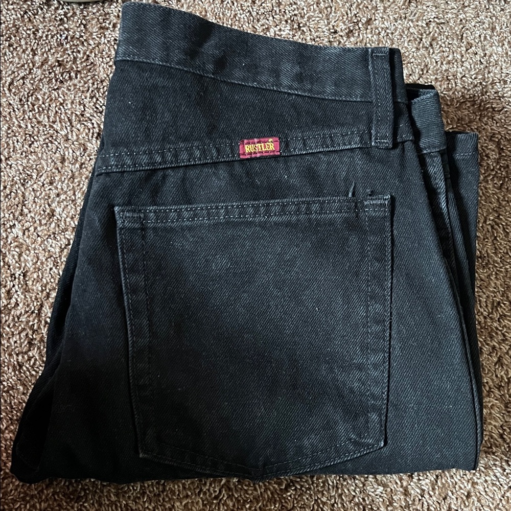 Rustler Black Jeans Straight